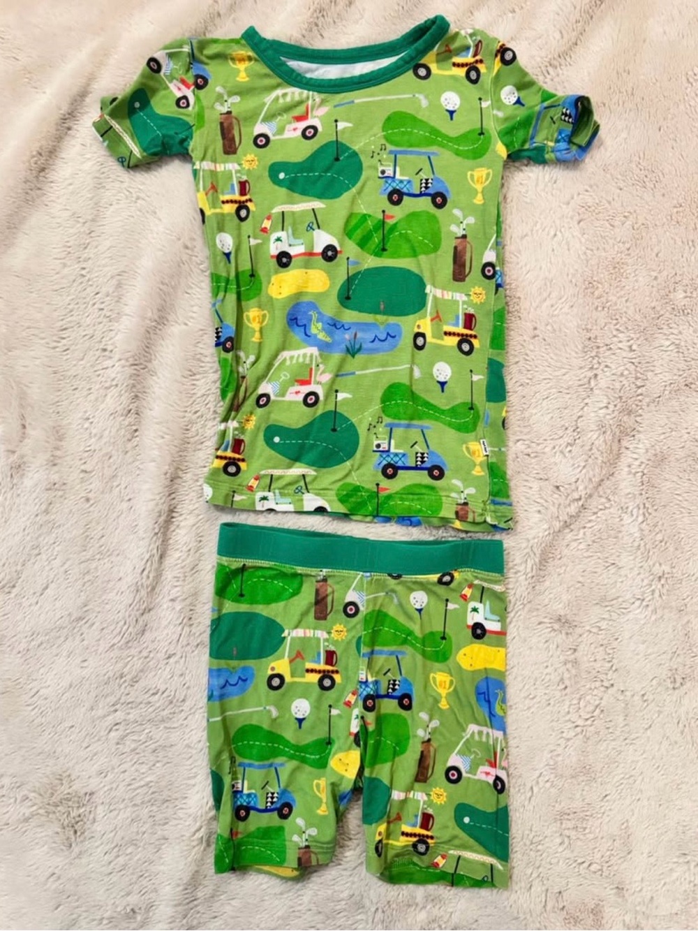Little Sleepies Fairway Fun Short Sleeve & Shorts Pajamas 3T